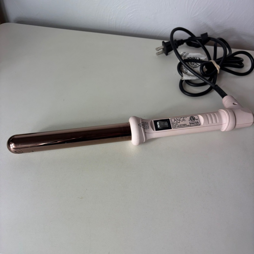 L'ange Ondule Curling Wand HT015B Titanium Rose Gold Blush Pink 25mm 1 Inch